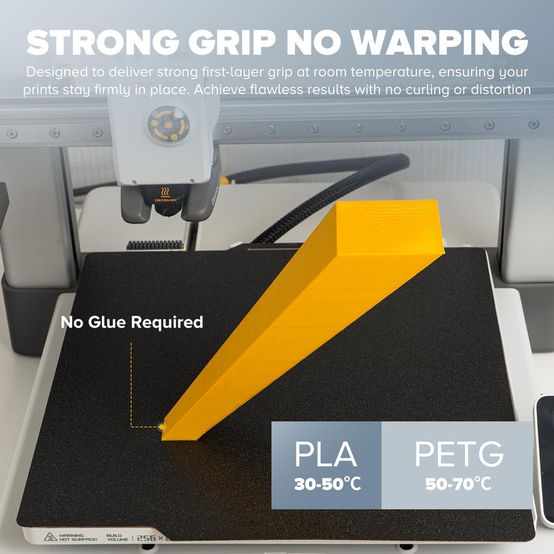 Vokelater 3D Printer Build Plate Cold Plate for Bambu Lab X1 X1C X1E P1P P1S A1, 3D Printer Accessories Double-Sided Printing, 257x257mm Flexible Spring Steel Hot Bed Platform Sheet - Image 3